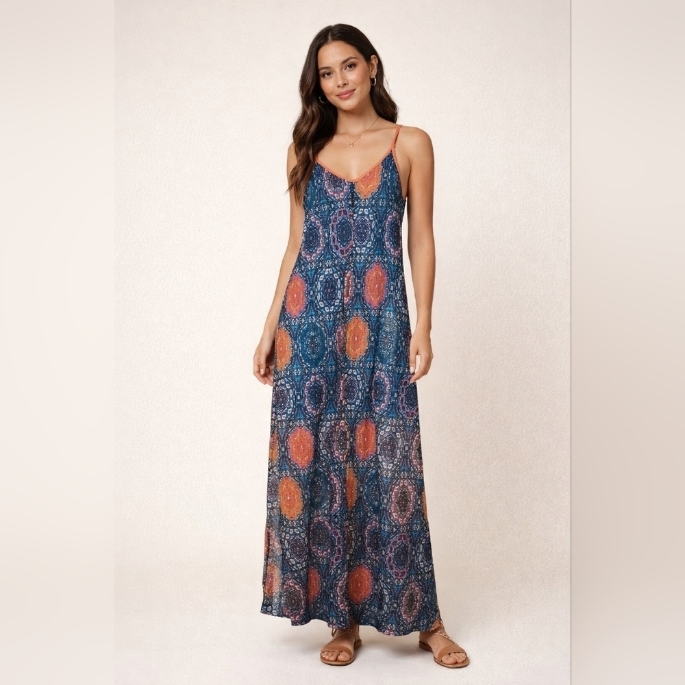 Fire Los Angeles Cami Maxi Vintage Dress Size Medium